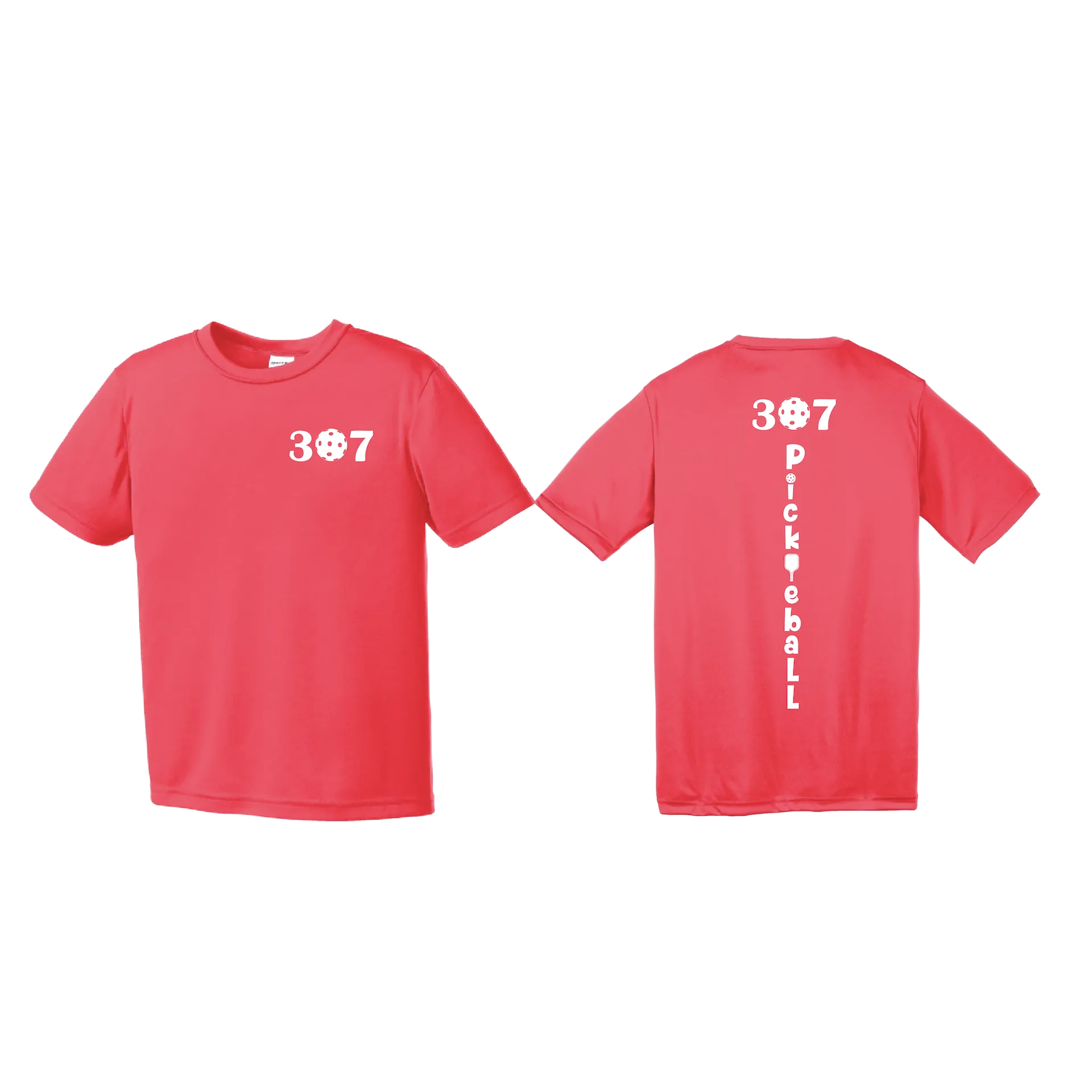 307 Wyoming Pickleball Club | Youth Short Sleeve Athletic Shirt | 100% Polyester