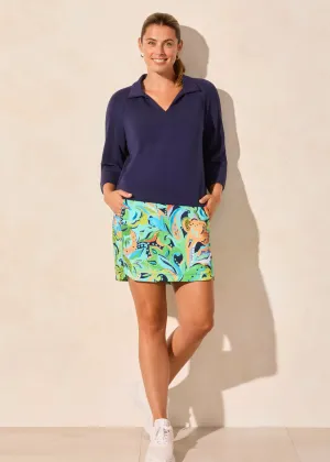 3/4 Sleeve Henley Top [Jet Blue-2137O]
