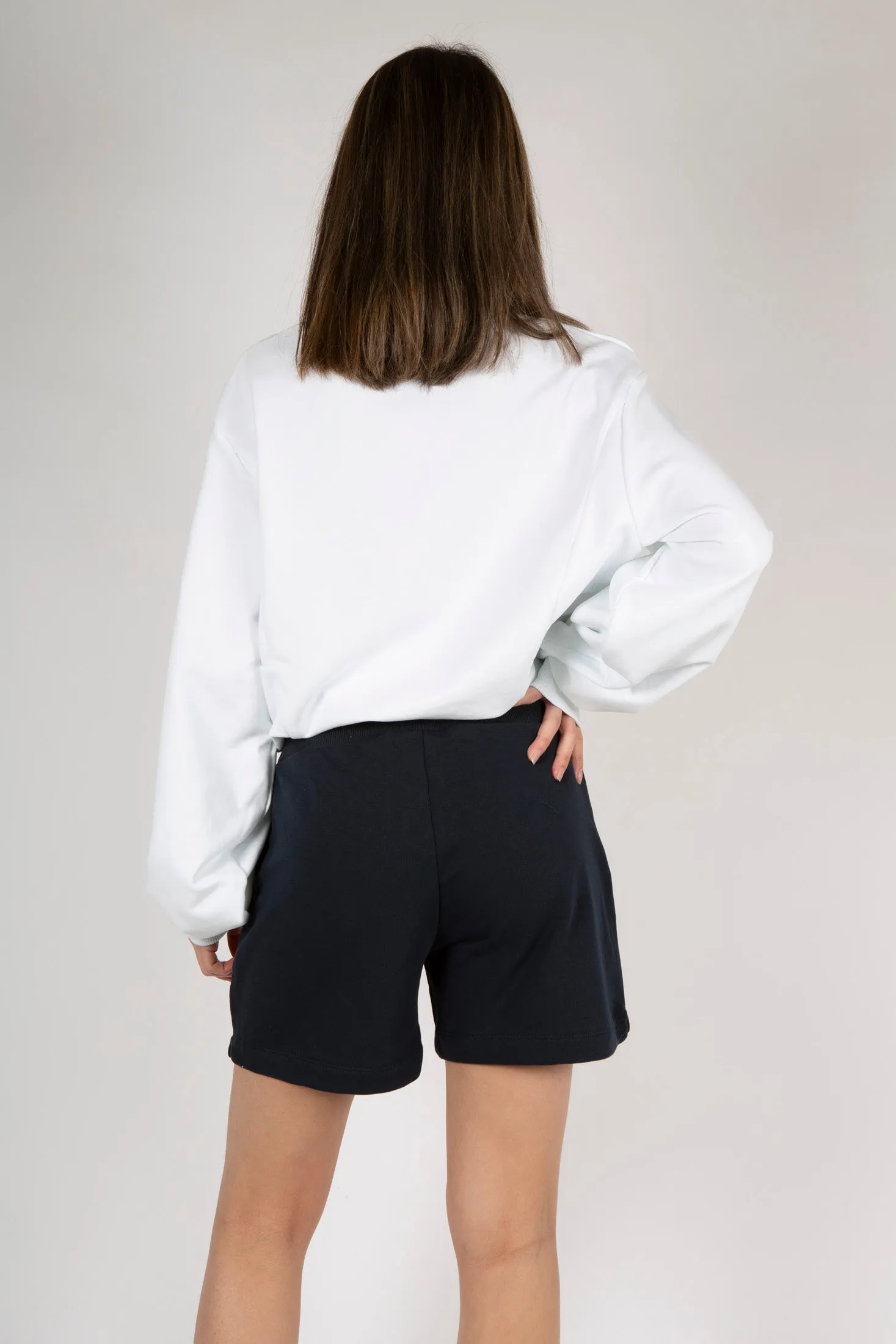 9017 Cotton Bermuda Shorts - Navy Blue