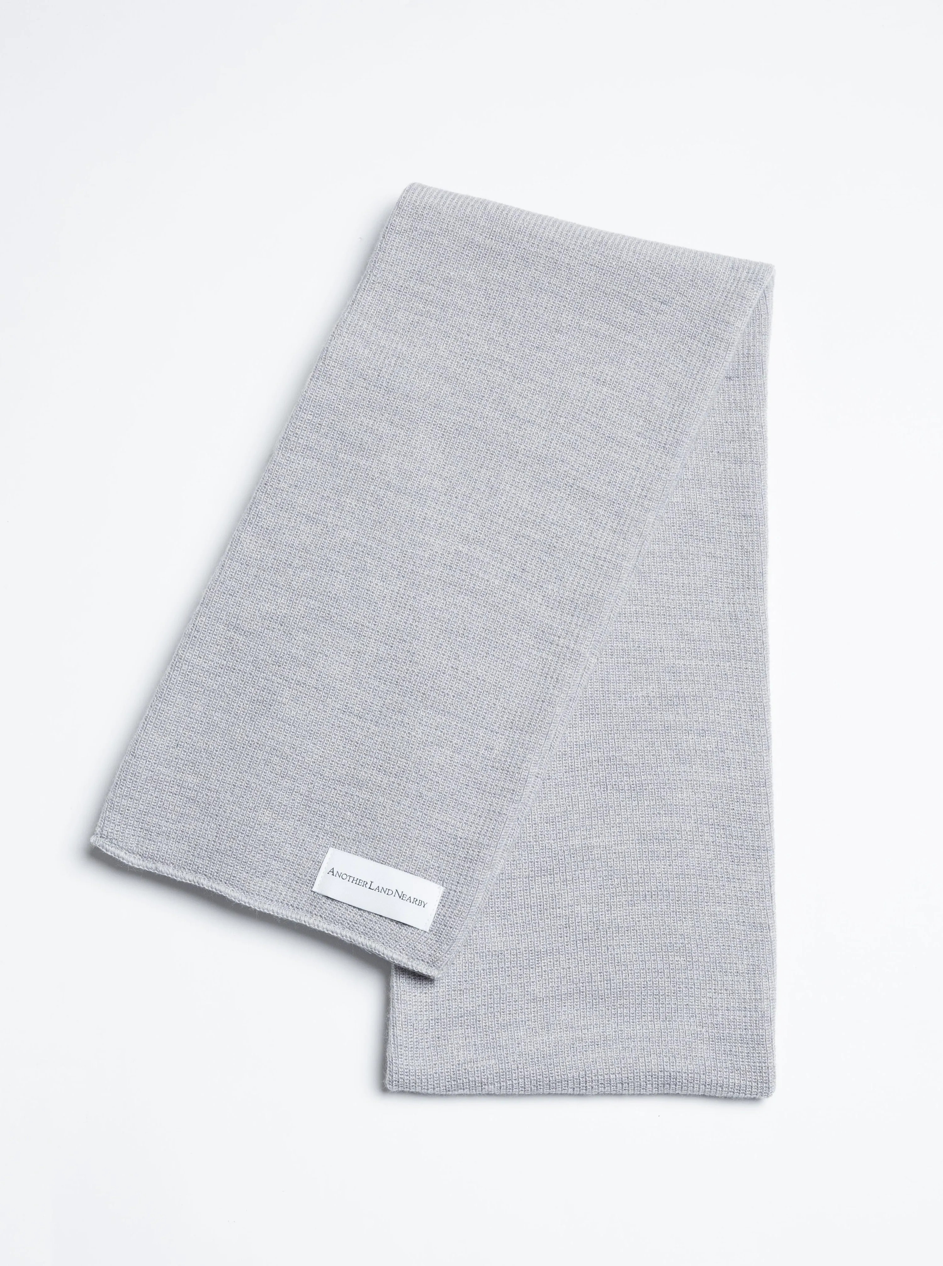 ALN - Yucca pale grey merino wool scarf