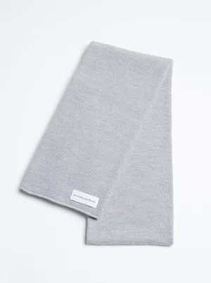 ALN - Yucca pale grey merino wool scarf