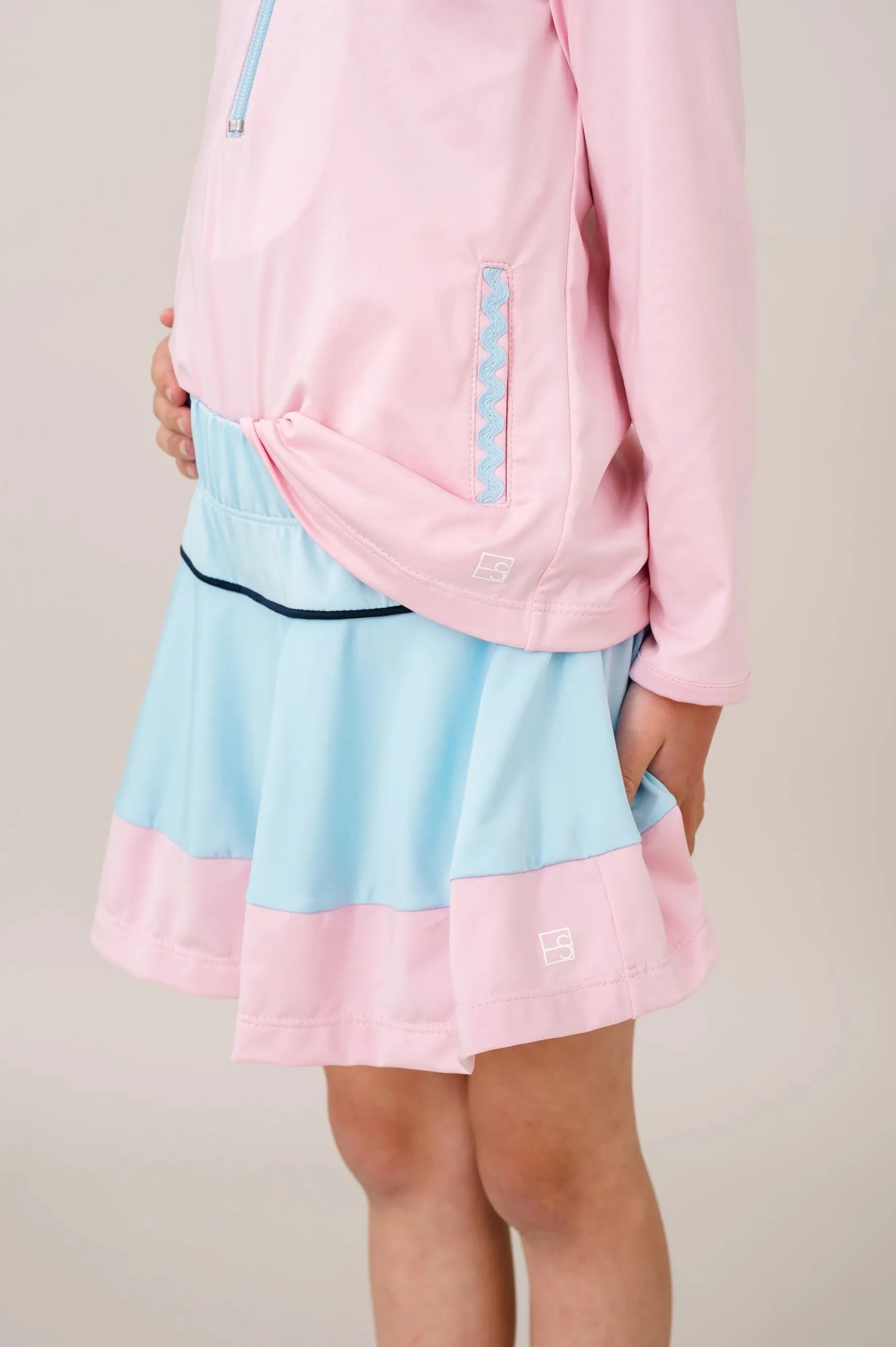 Amber Skort - Cotton Candy Blue, Cotton Candy Pink