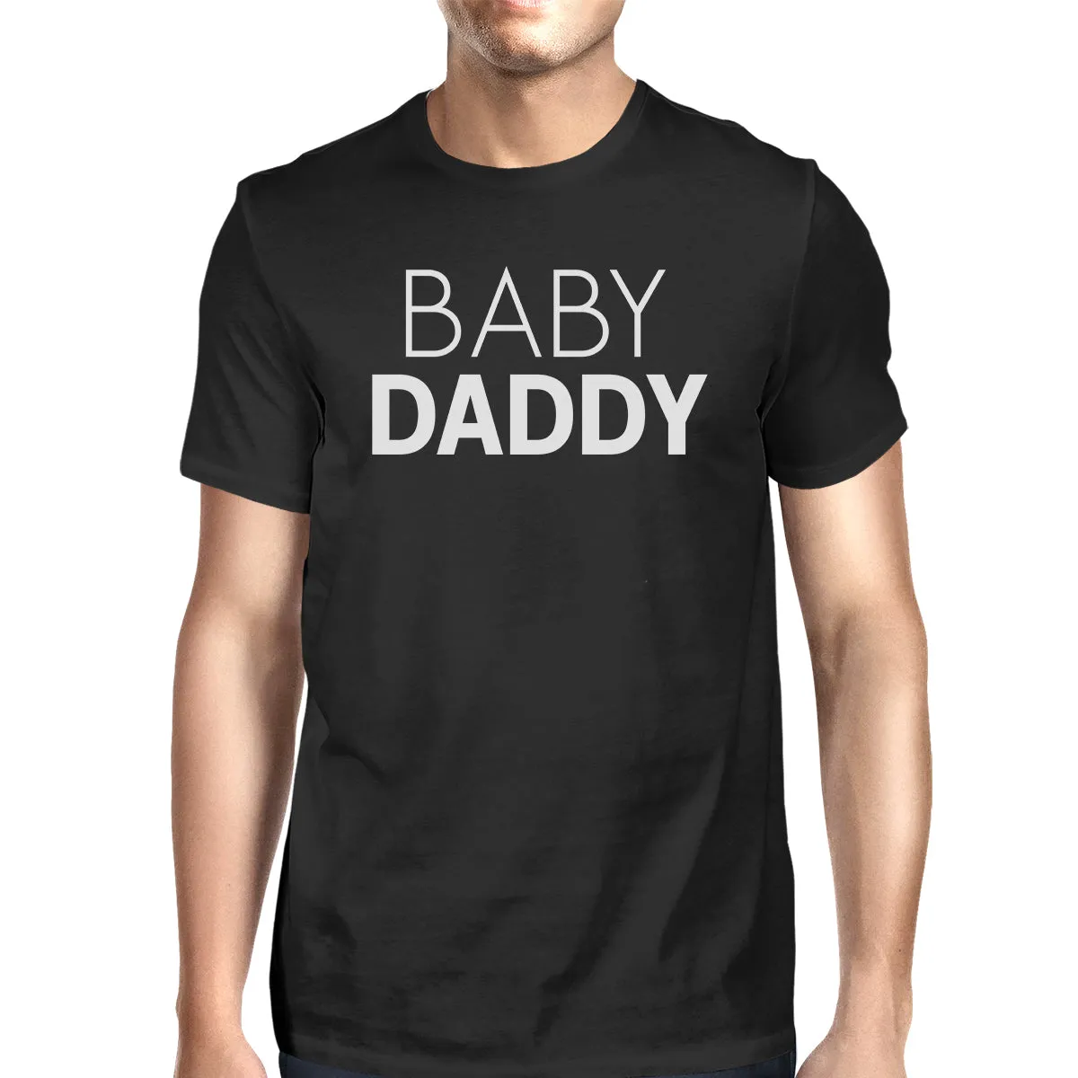 Baby Daddy Mens Black Graphic T-Shirt Matching Outfits For Family