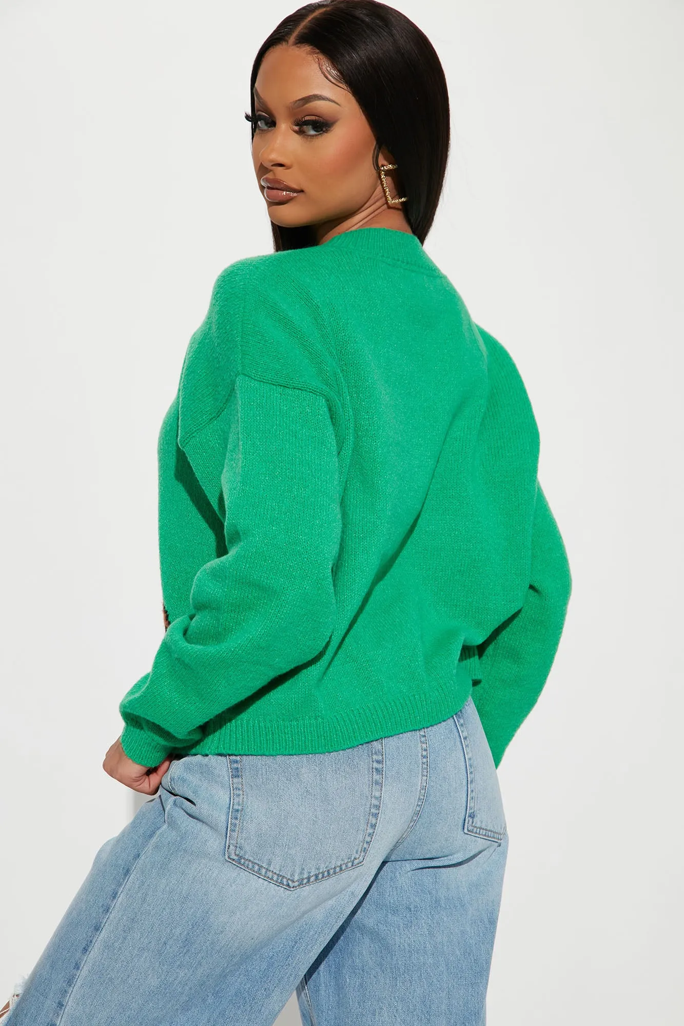 Bad Bear Crewneck Sweater - Green/combo