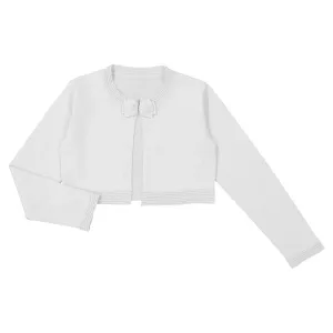 Bow Cardigan in White