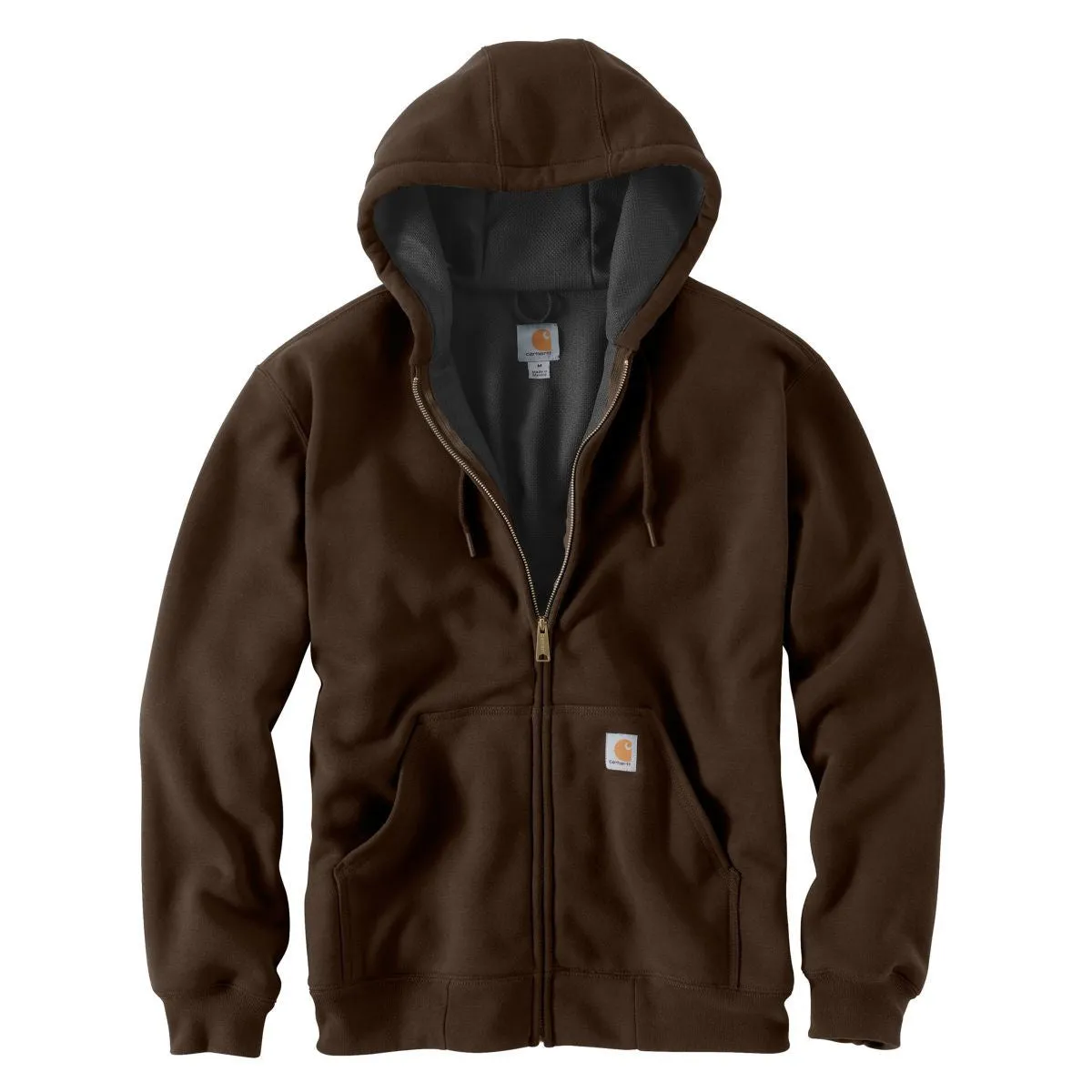 Carhartt Men's Dark Brown Rutland Thermal-Lined Hooded Zip-Front Sweatshirt