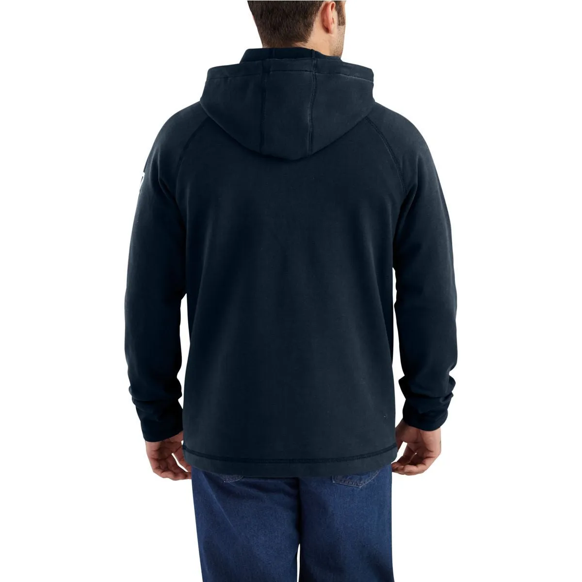 Carhartt Men's Dark Navy Flame-Resistant Force Rugged Flex Graphic Fleece