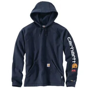 Carhartt Men's Dark Navy Flame-Resistant Force Rugged Flex Graphic Fleece