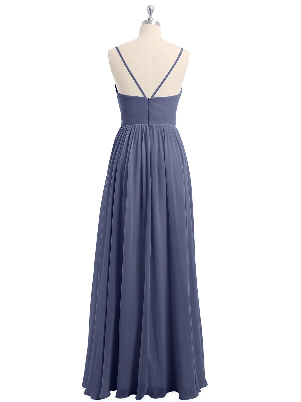 Chiffon Bridesmaid Dresses with Spaghetti Straps-Stormy
