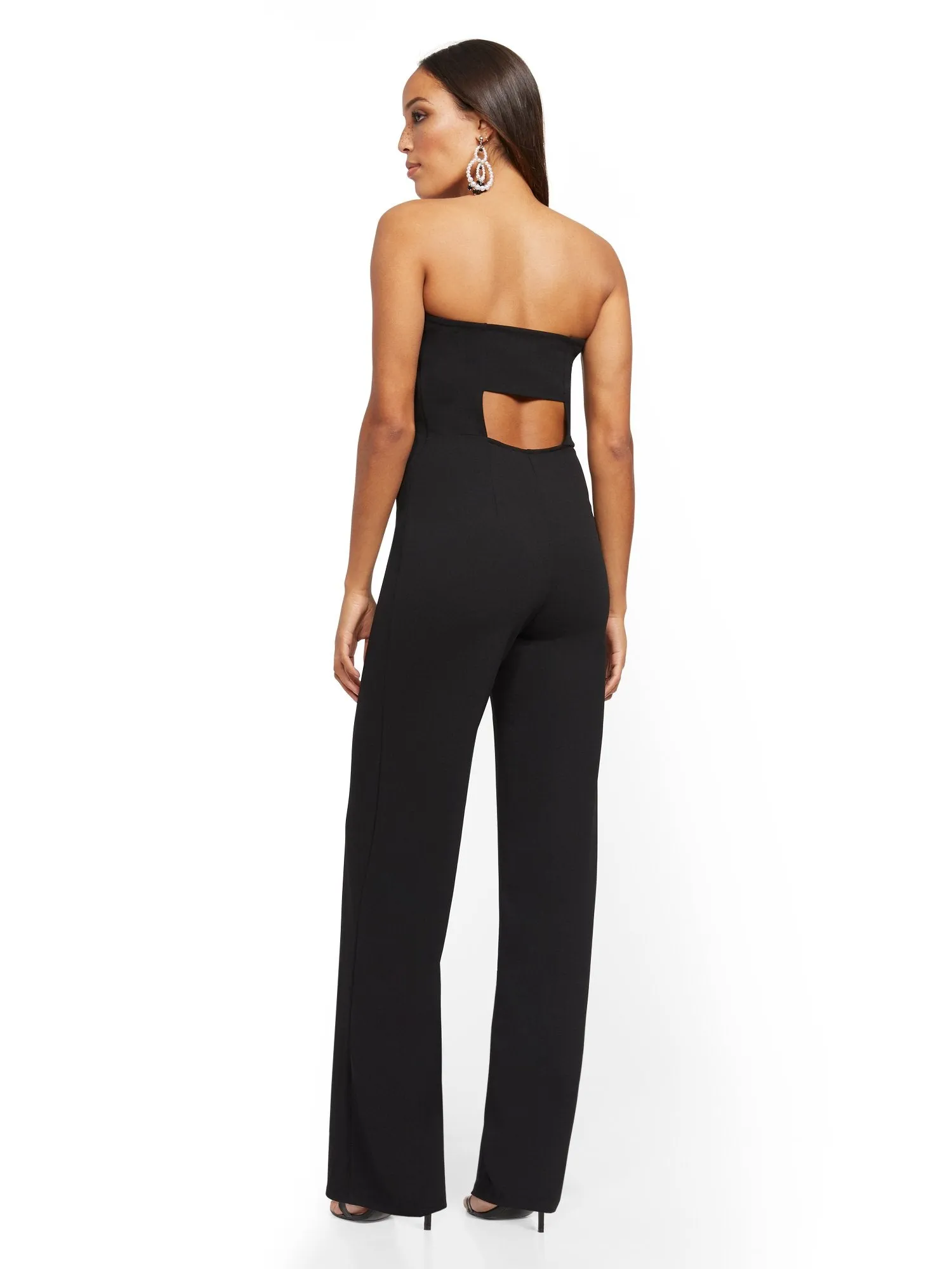 Colorblock Strapless Jumpsuit - Magic Crepe®