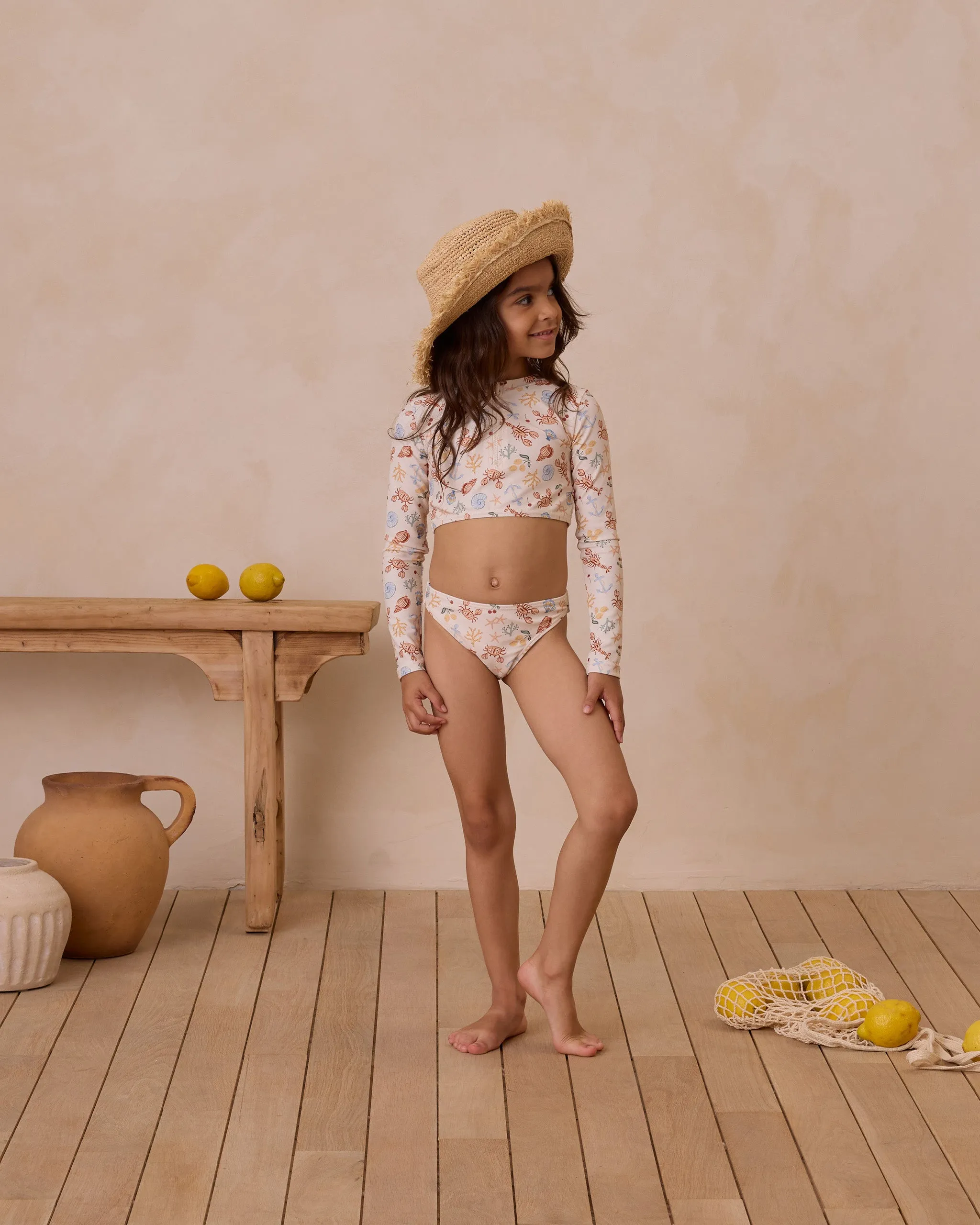 Crop Rashguard Set, Nautical