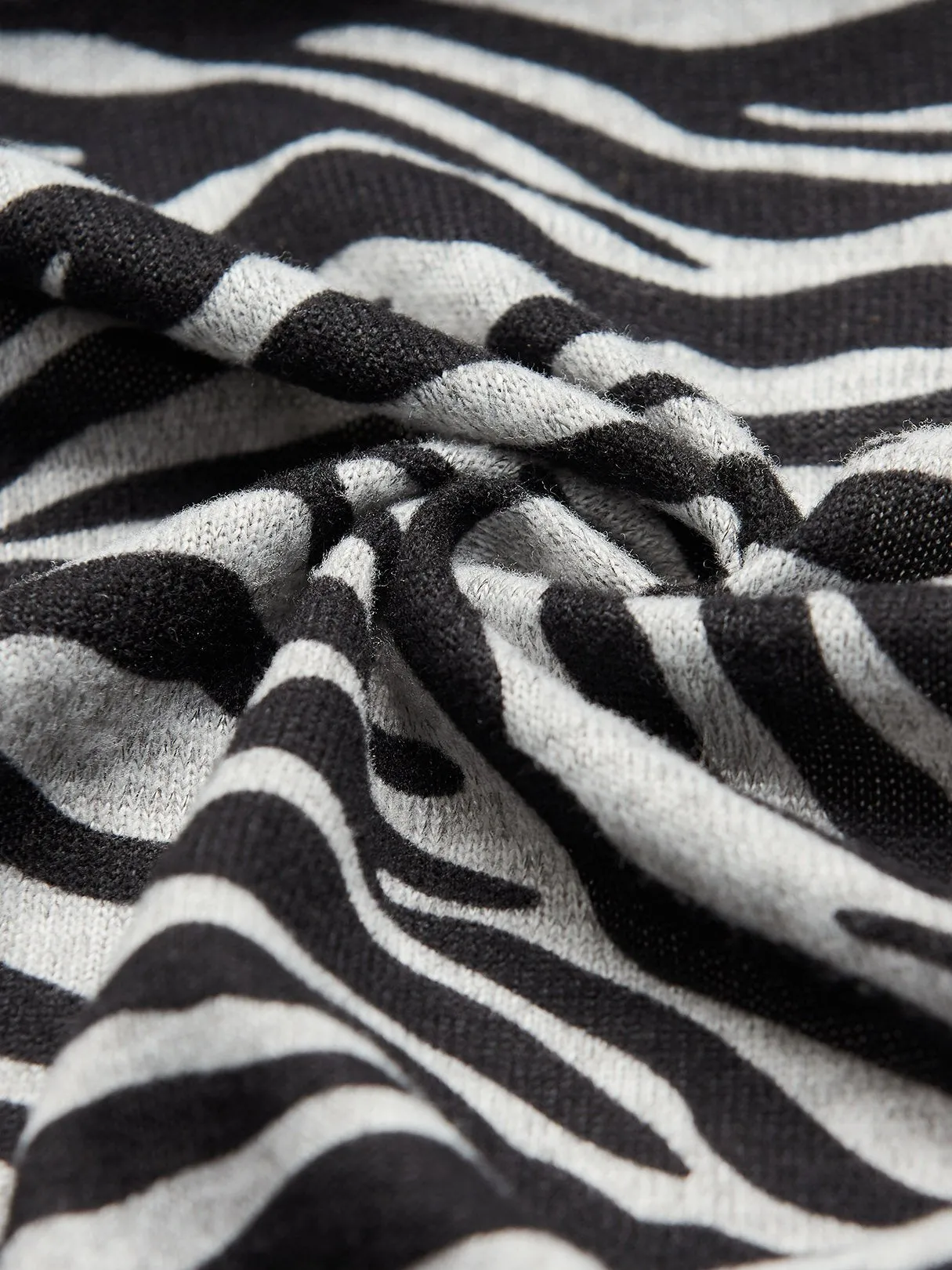 Custom Cold Shoulder Zebra Crossed Front Half Sleeve T-Shirts