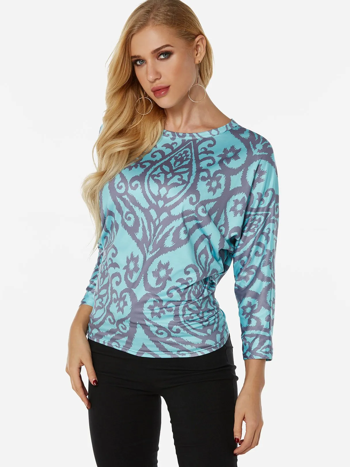 Custom Round Neck 3/4 Sleeve T-Shirts