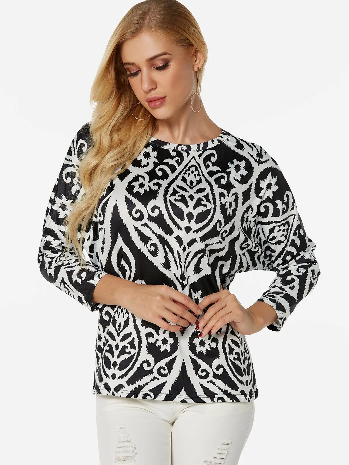 Custom Round Neck 3/4 Sleeve T-Shirts