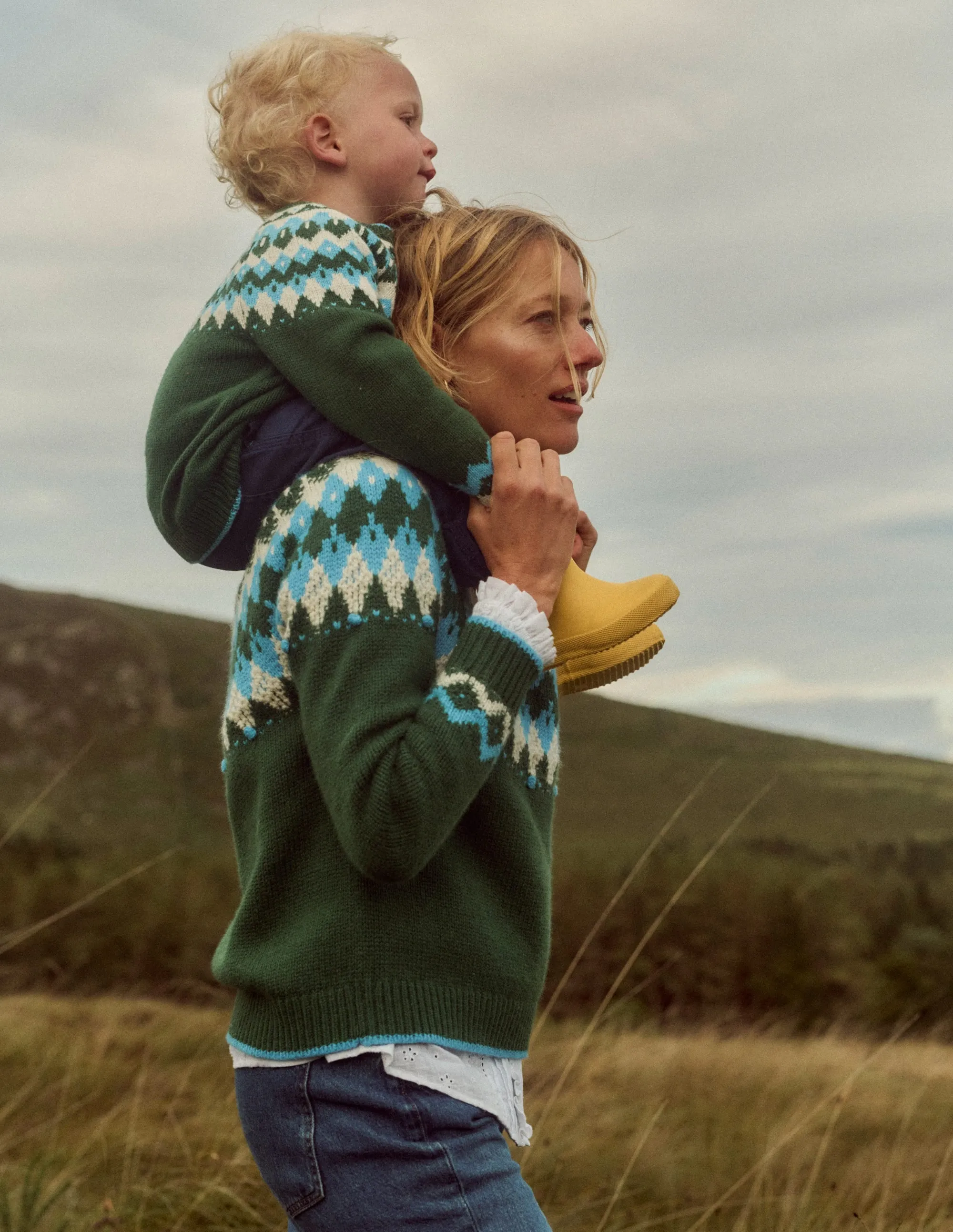 Eleanor Fair Isle Jumper-Pine Green