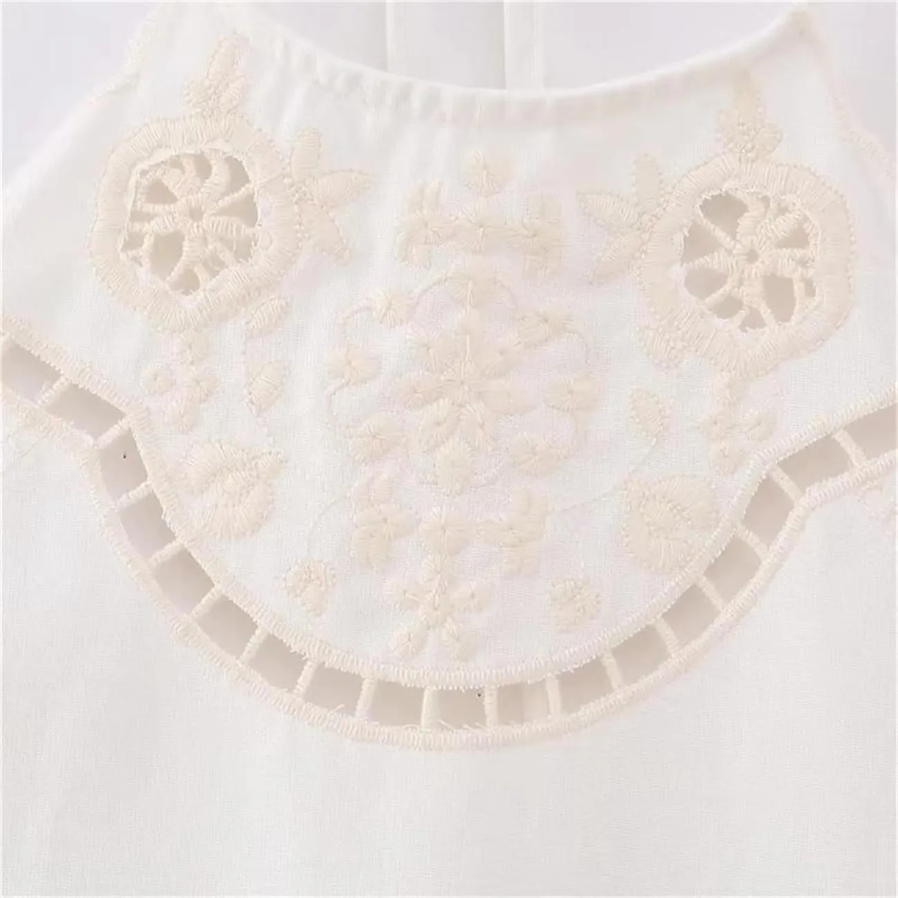 Embroidered Floral Halter Neck Strap Camisole Vest Women