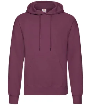Fruit of the Loom Classic Hooded Sweatshirt - Red, Pink