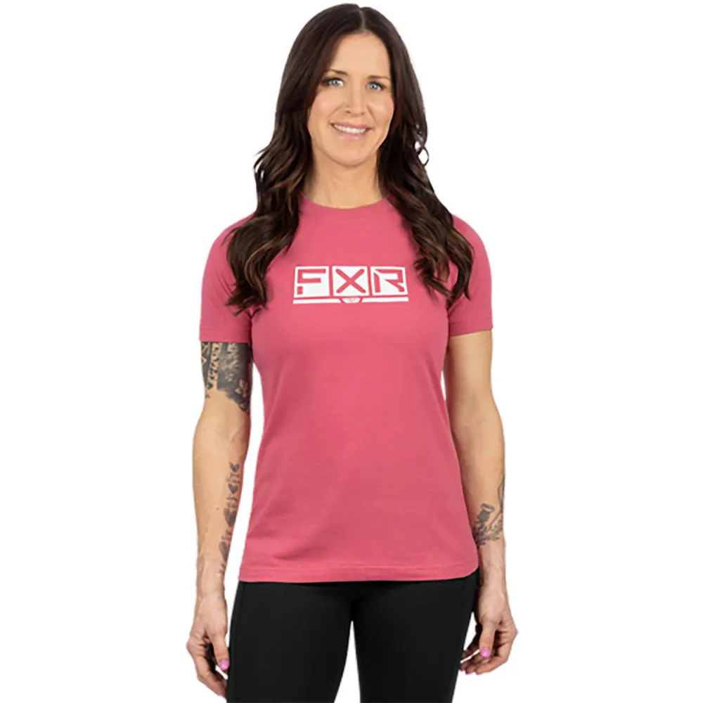 FXR Podium Premium T-Shirt Astro Dust/White Pink