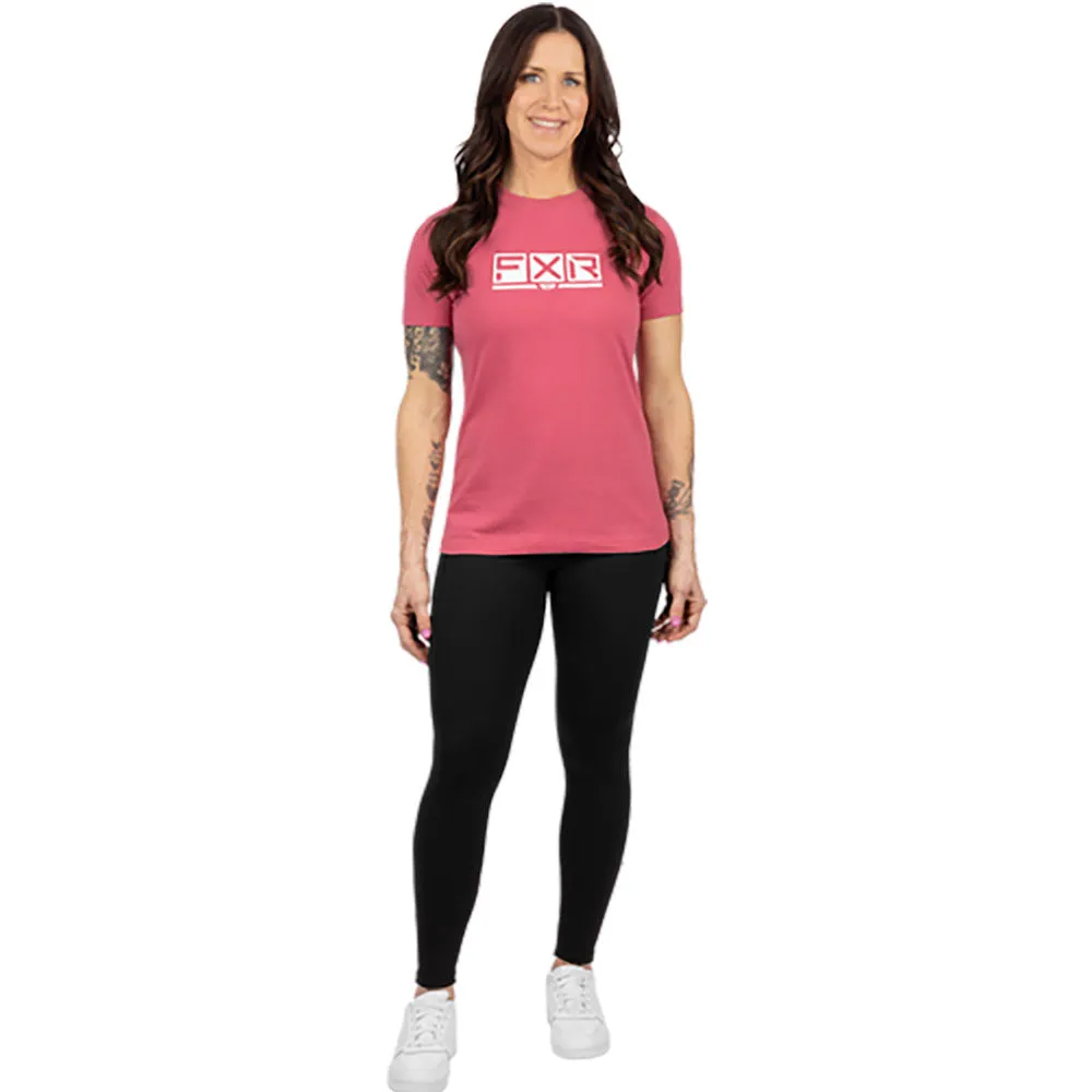 FXR Podium Premium T-Shirt Astro Dust/White Pink