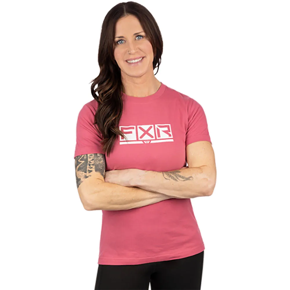 FXR Podium Premium T-Shirt Astro Dust/White Pink