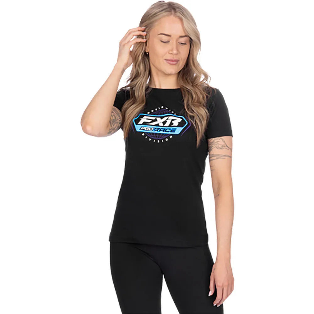 FXR Race Division Premium T-Shirt Black/Sky