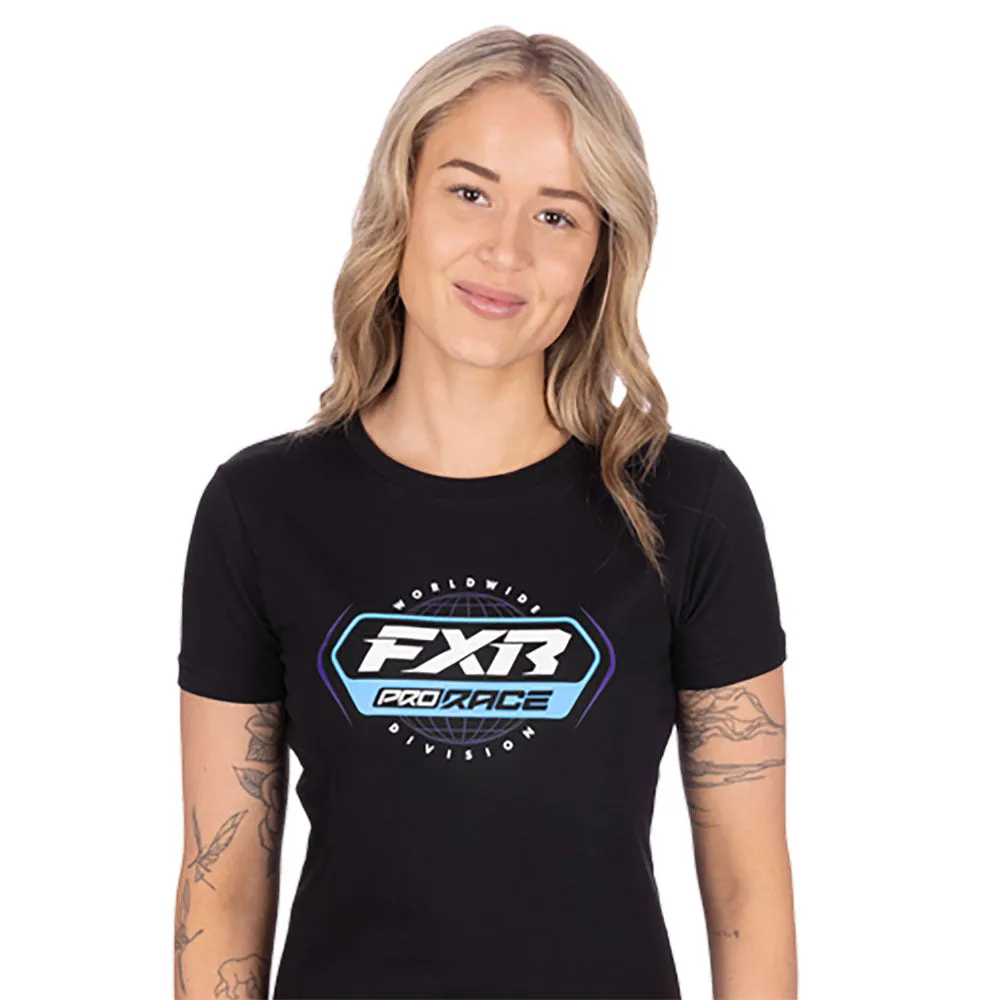 FXR Race Division Premium T-Shirt Black/Sky