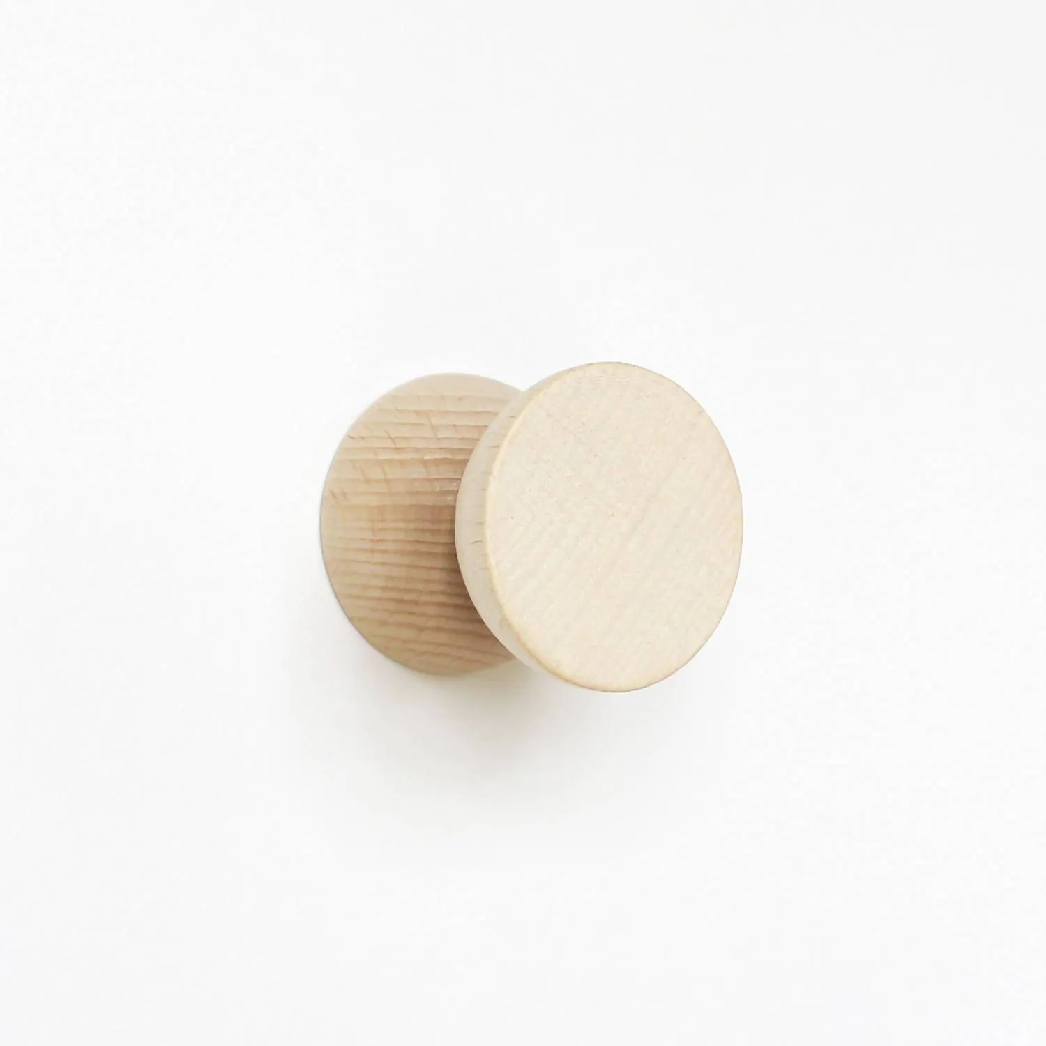 Geometric Beech Wood Wall Mounted Coat Hook / Knob