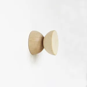 Geometric Beech Wood Wall Mounted Coat Hook / Knob