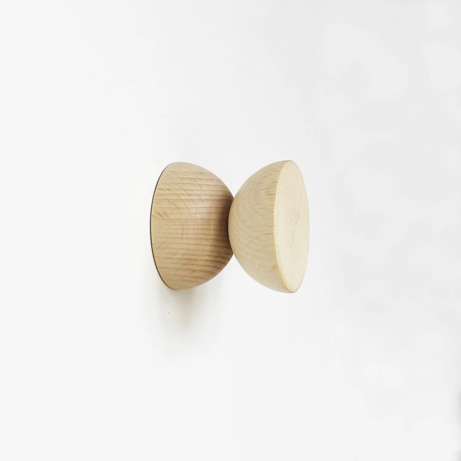 Geometric Beech Wood Wall Mounted Coat Hook / Knob