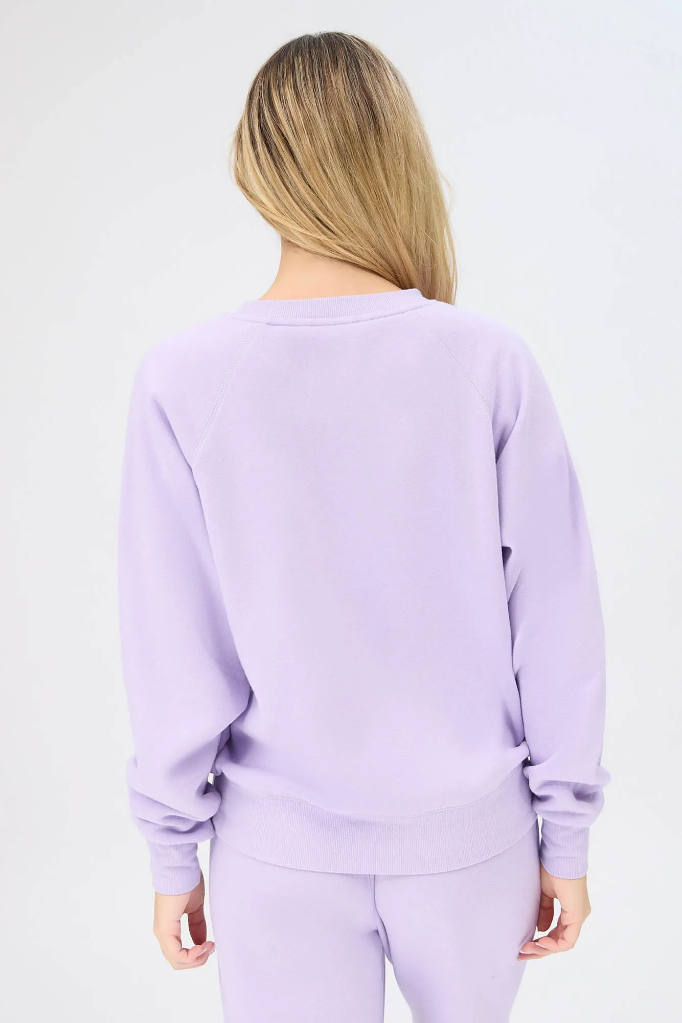 Graphic Raglan Sleeve Crew Neck Sweatshirt