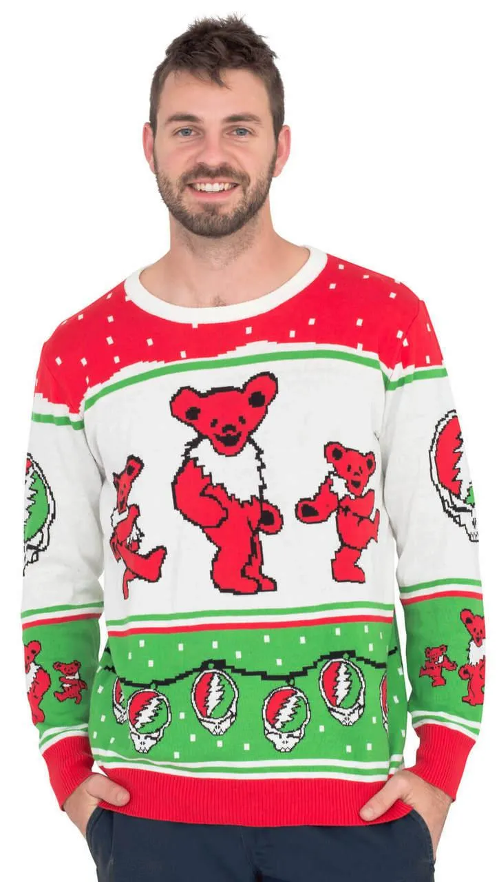 Grateful Dead Bears and Ornaments Christmas Sweater