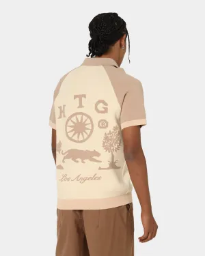 Honor The Gift Rosecrans Knitted Short Sleeve Polo Shirt Cream
