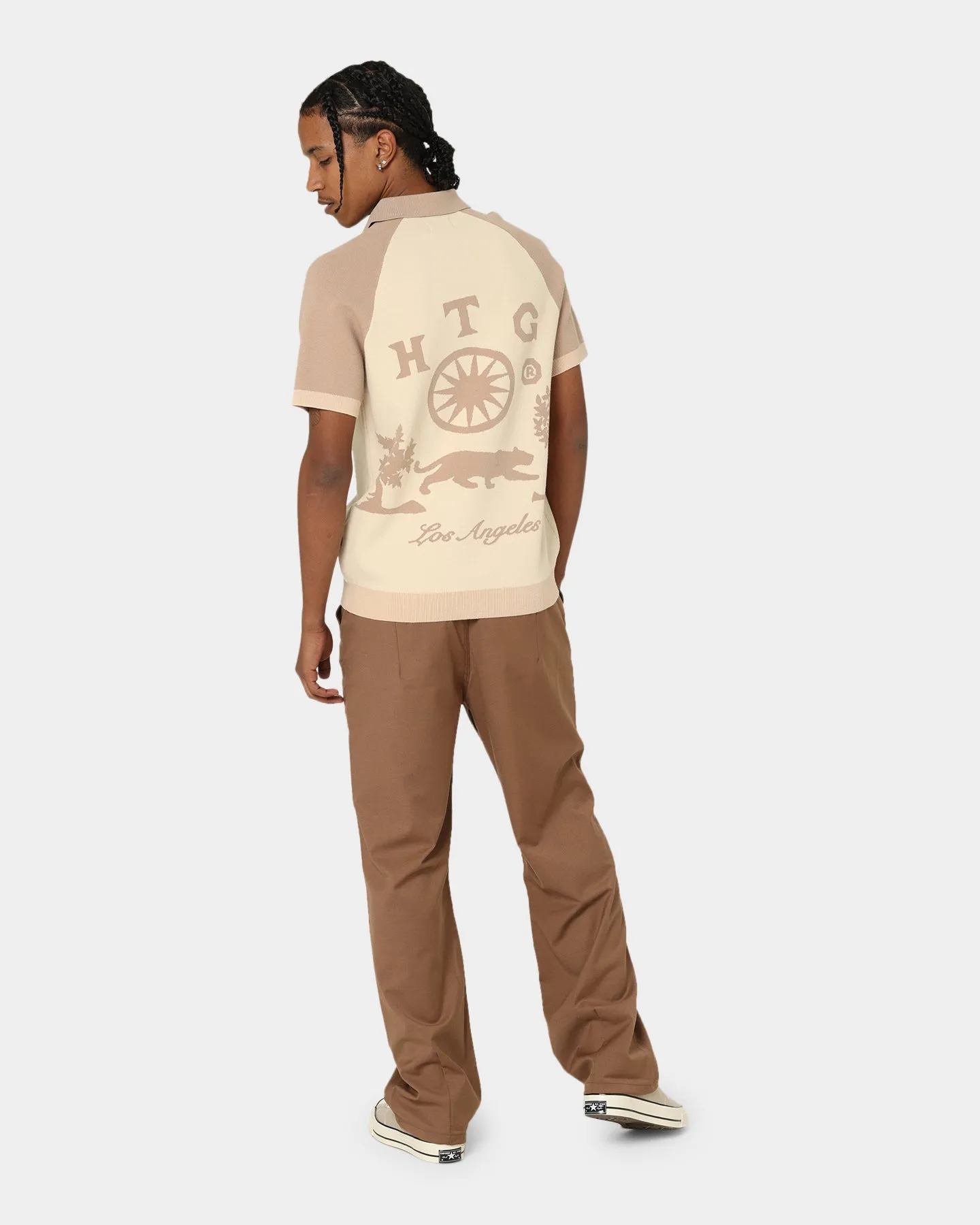 Honor The Gift Rosecrans Knitted Short Sleeve Polo Shirt Cream