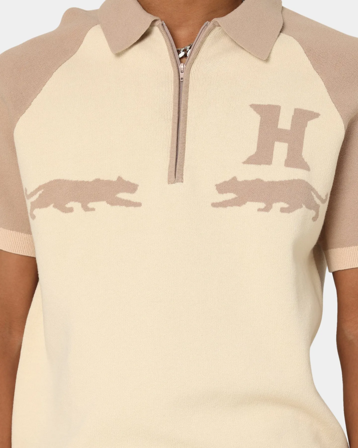 Honor The Gift Rosecrans Knitted Short Sleeve Polo Shirt Cream