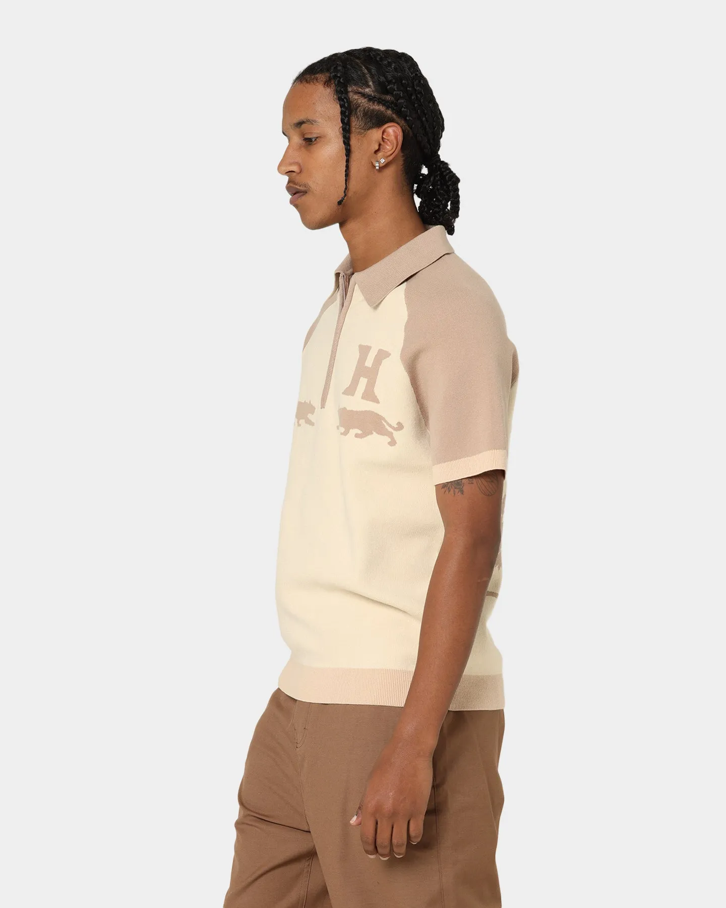 Honor The Gift Rosecrans Knitted Short Sleeve Polo Shirt Cream