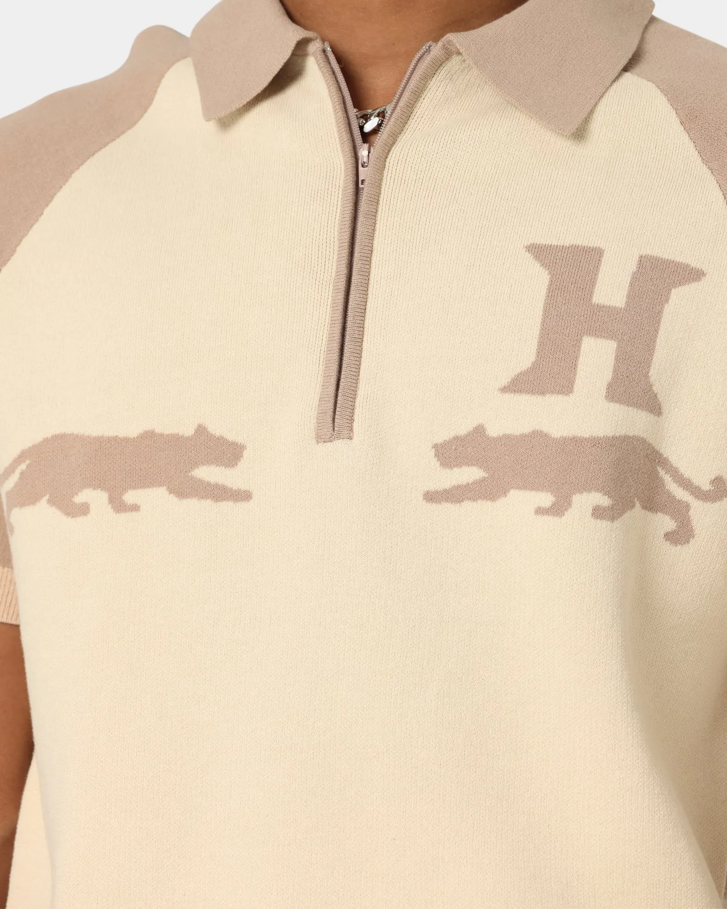Honor The Gift Rosecrans Knitted Short Sleeve Polo Shirt Cream