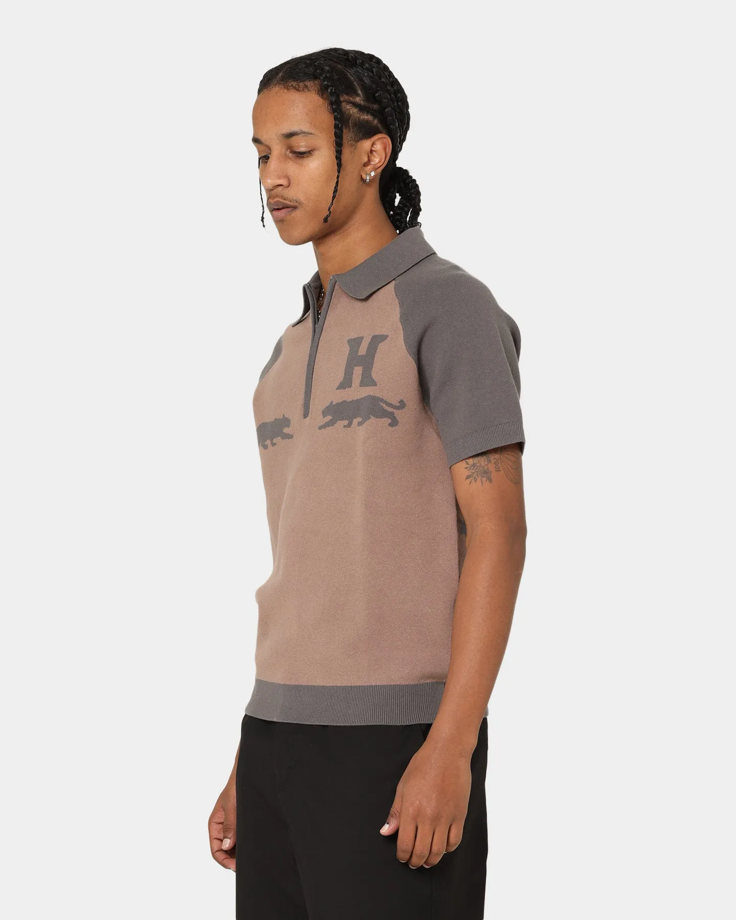 Honor The Gift Rosecrans Knitted Short Sleeve Polo Shirt Hickory