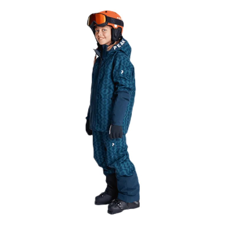 Junior Rider Ski Jacket Print Blue/Black
