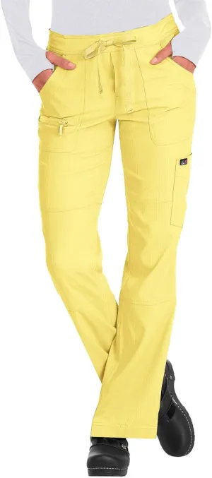 KOI Lite Peace Women's 6-Pocket Stretch Scrub Pants Sunshine X-Large