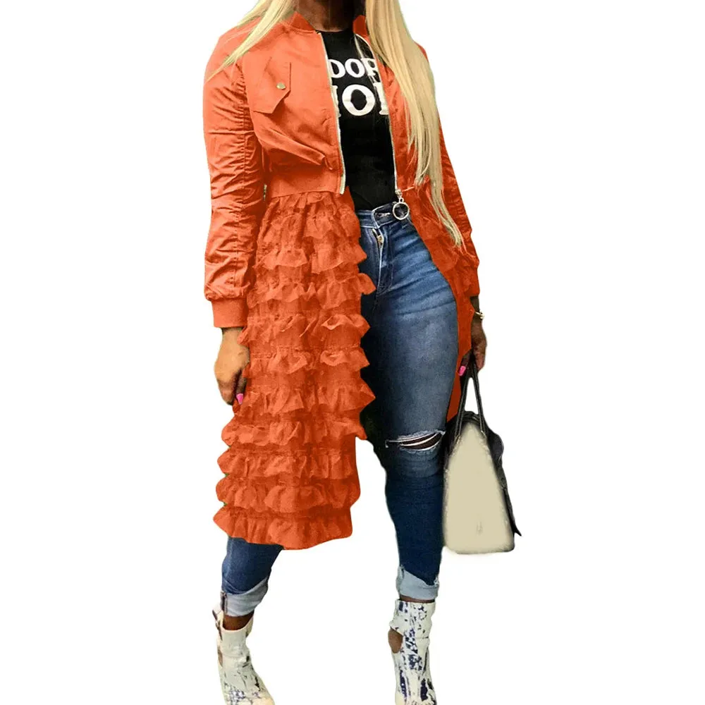 Lace Mesh Zipper Jacket