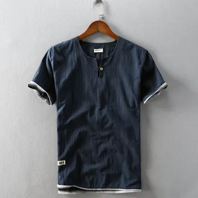Linen Patchwork Shirt