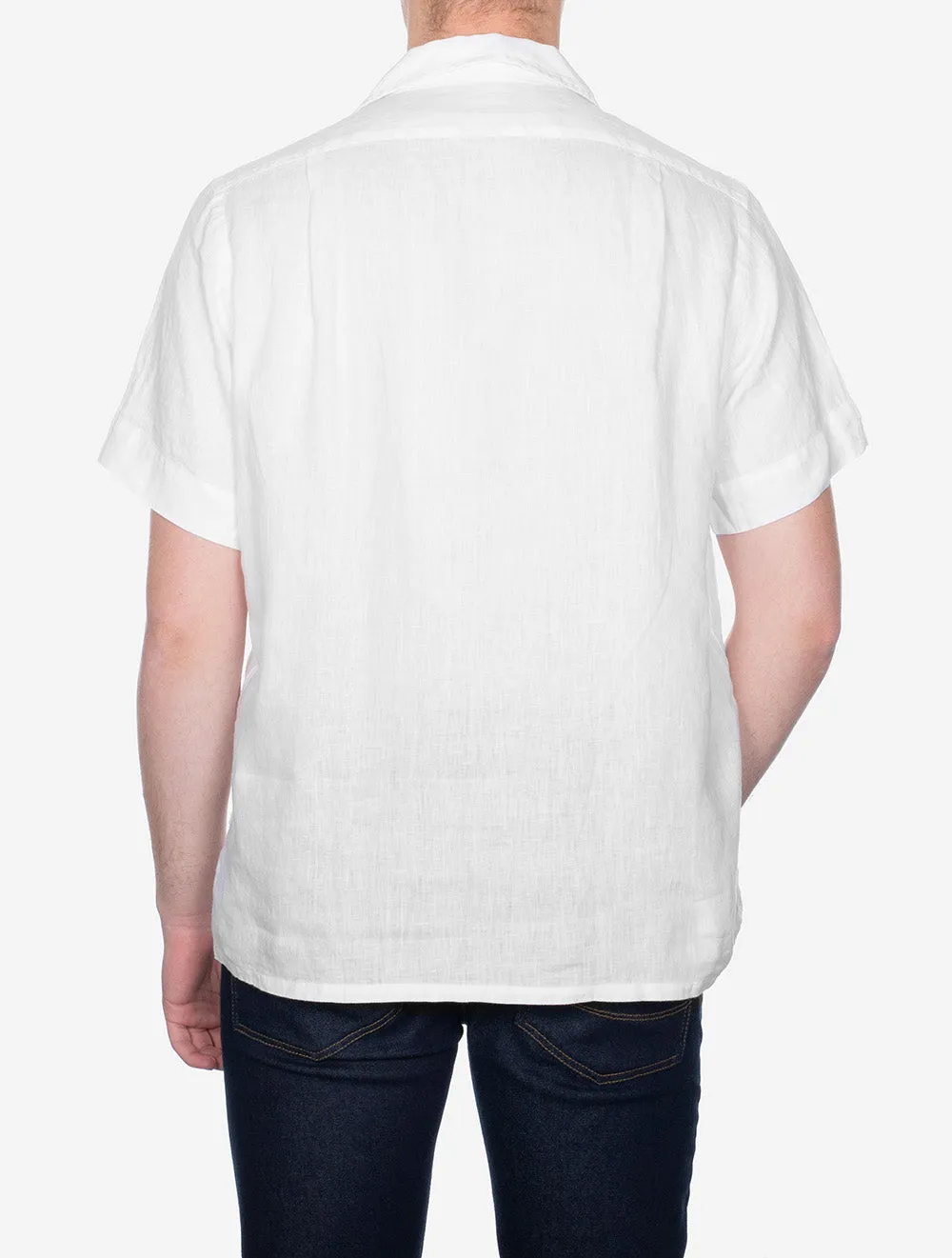 Linen Short Sleeve Shirt Pure White