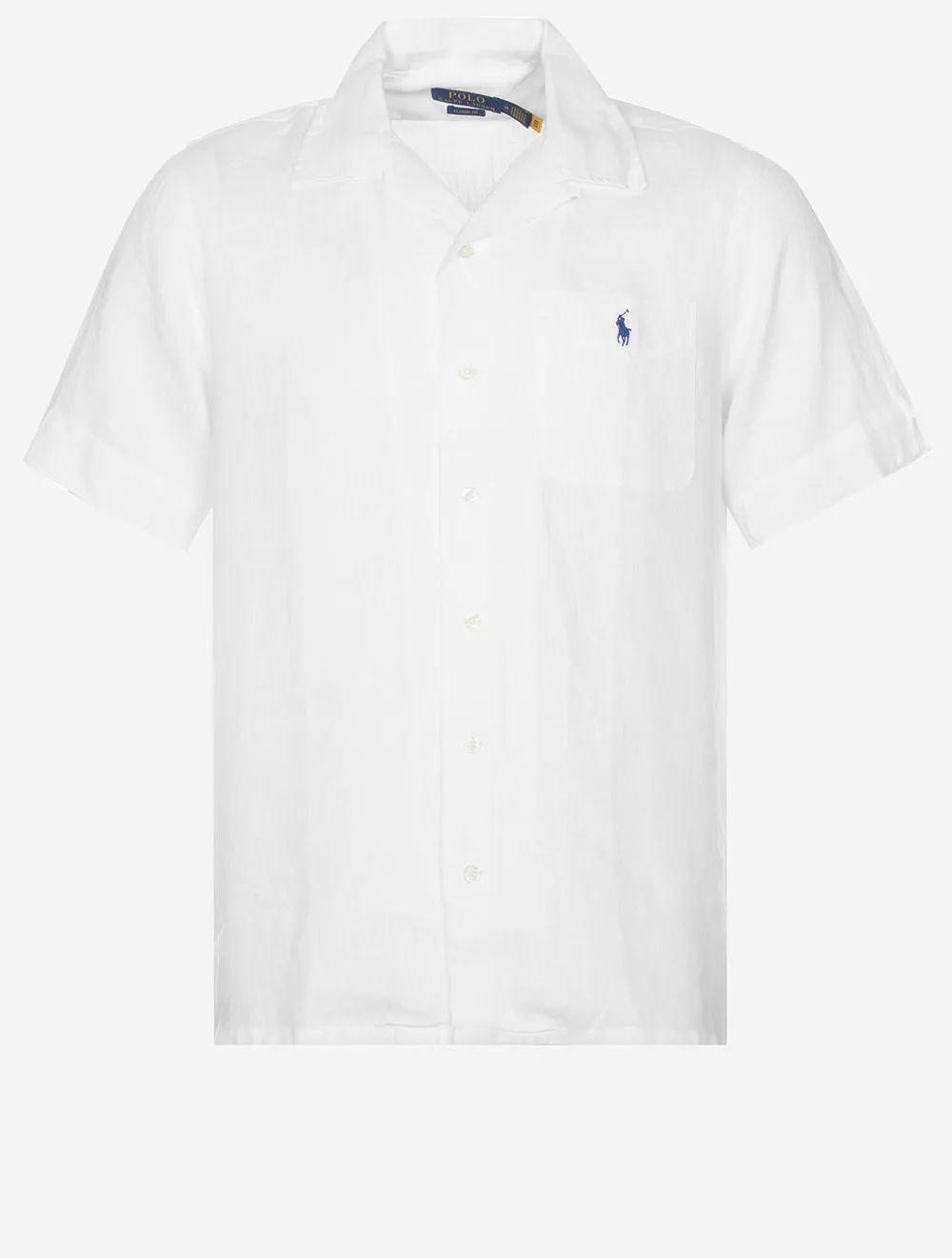Linen Short Sleeve Shirt Pure White