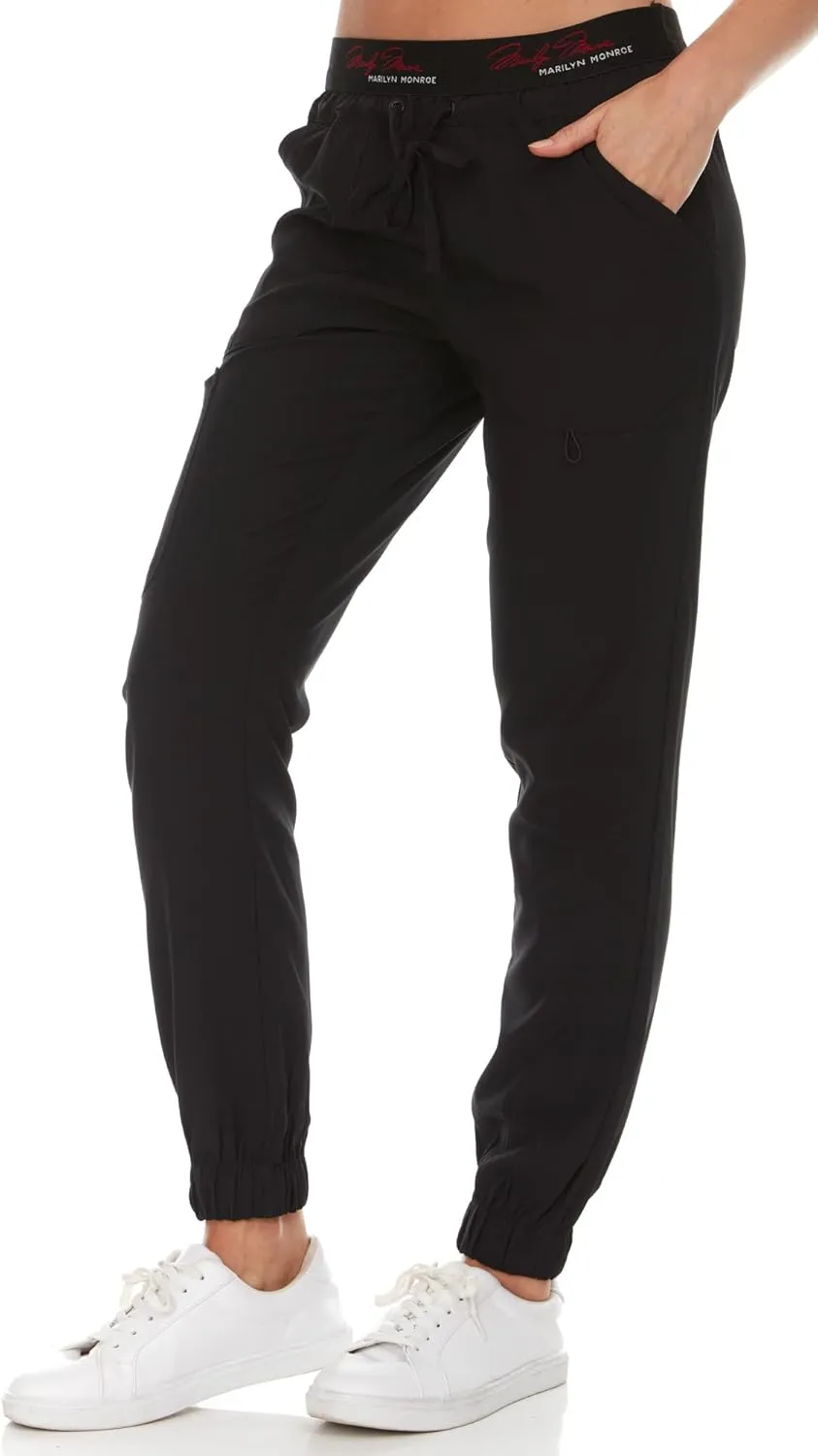 MediChic Womens Scrubs Five Pocket Stretch Scrub Jogger Pants with Signature Waistband