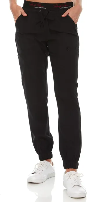 MediChic Womens Scrubs Five Pocket Stretch Scrub Jogger Pants with Signature Waistband