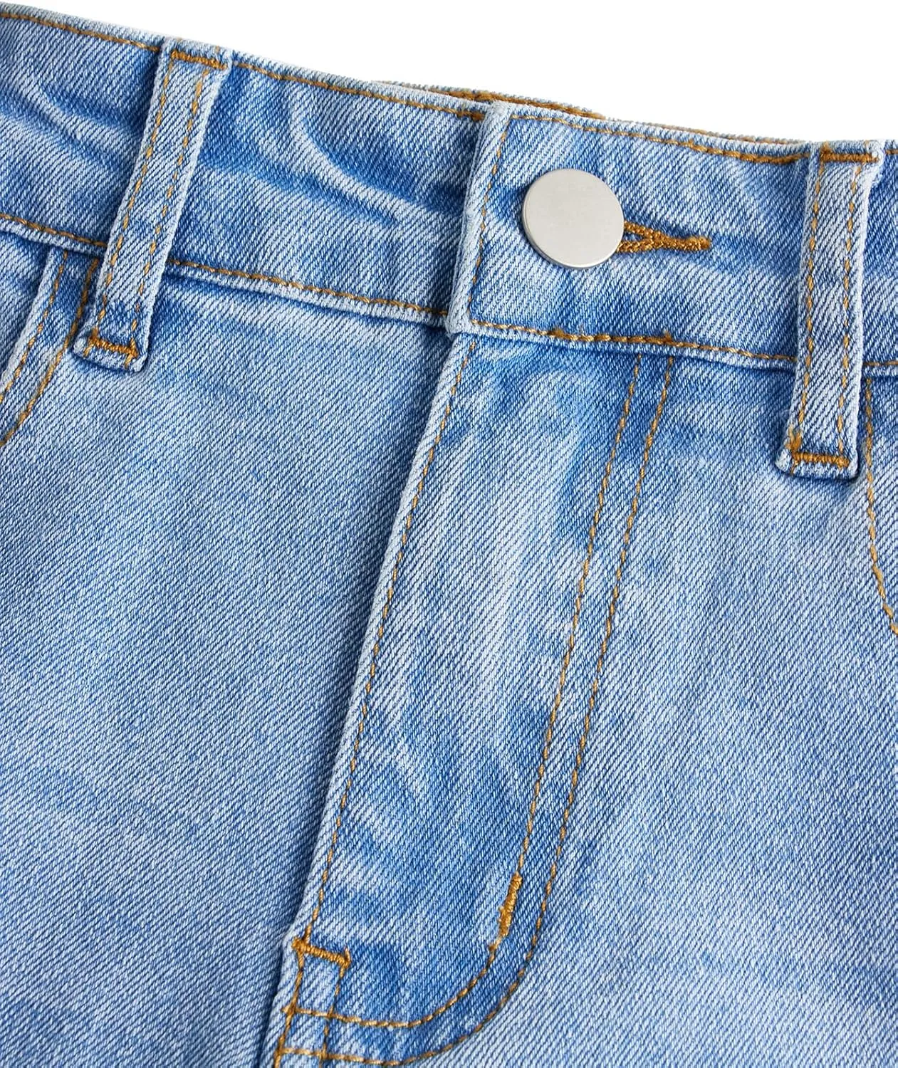 Milumia Girl's Ripped Flare Bell Bottom Jeans High Waist Denim Pants with Pockets