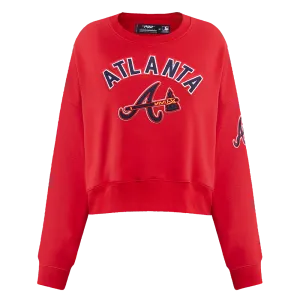MLB ATLANTA BRAVES CLASSIC WOMEN'S CREWNECK (RED)