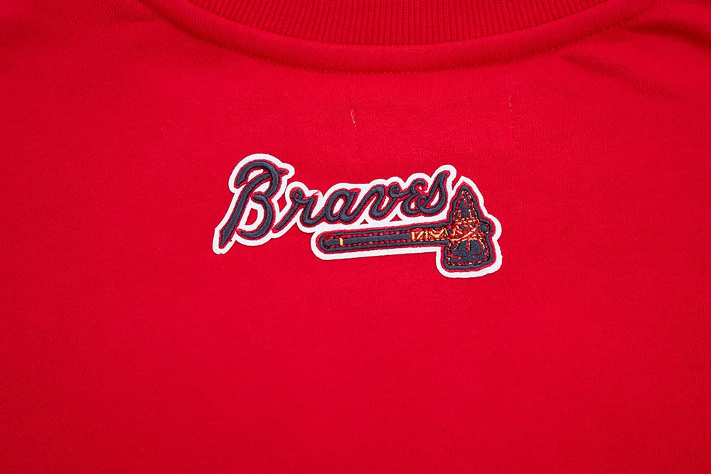 MLB ATLANTA BRAVES CLASSIC WOMEN'S CREWNECK (RED)