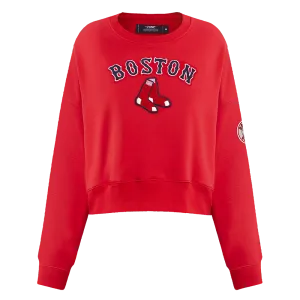 MLB BOSTON RED SOX CLASSIC WOMEN'S CREWNECK (RED)