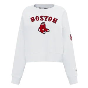 MLB BOSTON RED SOX CLASSIC WOMEN'S CREWNECK (WHITE)